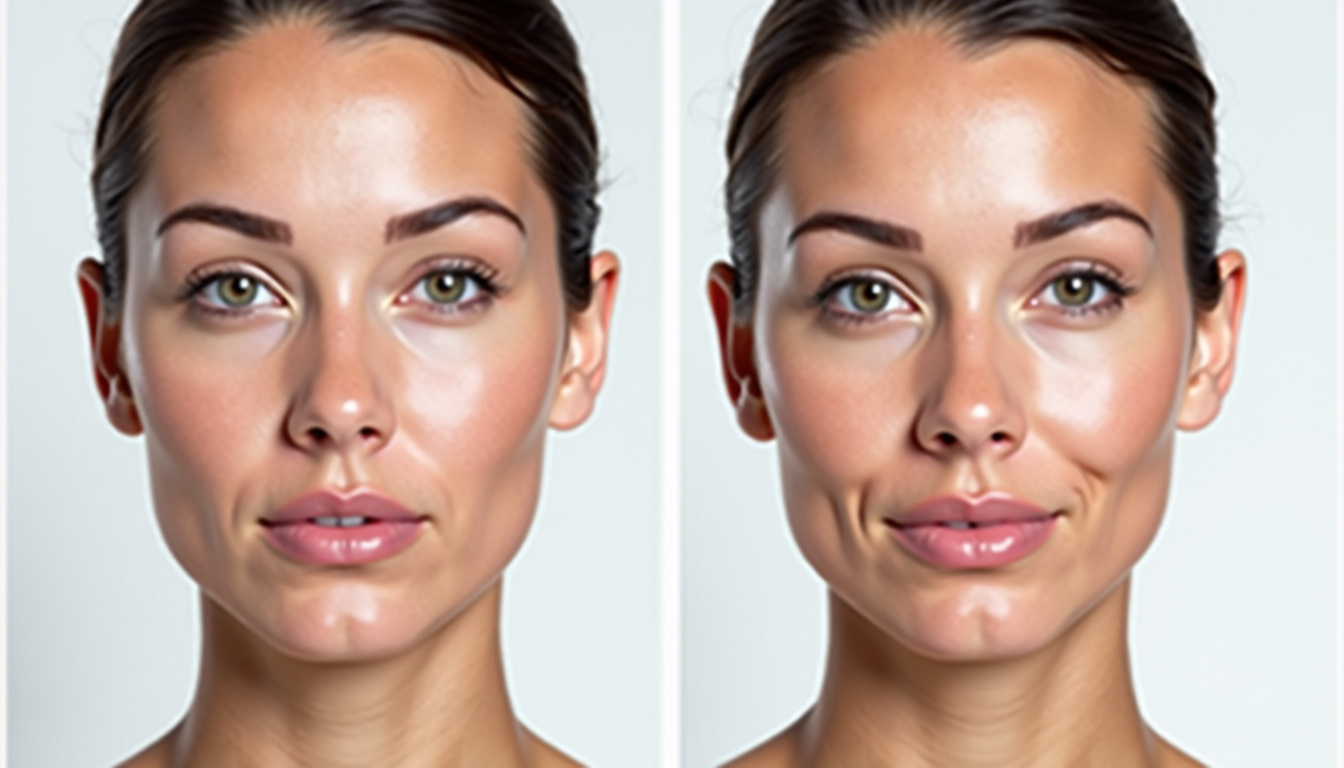 Résultats avant et après un traitement de mésothérapie esthétique sur le visage