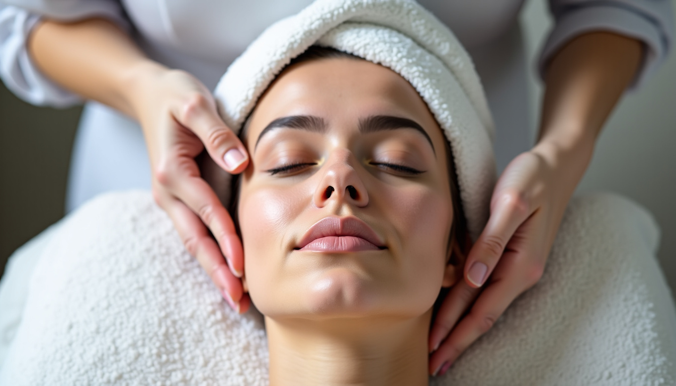 Séance de mésothérapie esthétique sur le visage d