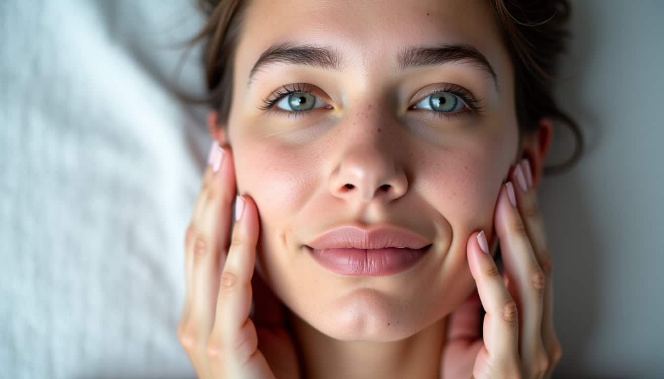 Aspect du visage après une séance de mésothérapie, avec légères rougeurs