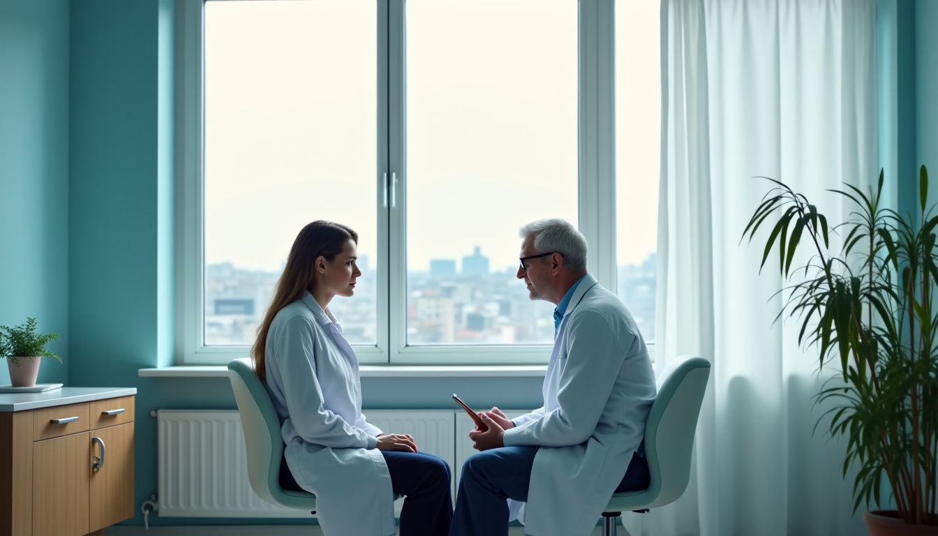 Docteur Paul Breynard en consultation avec un patient dans un hôpital parisien