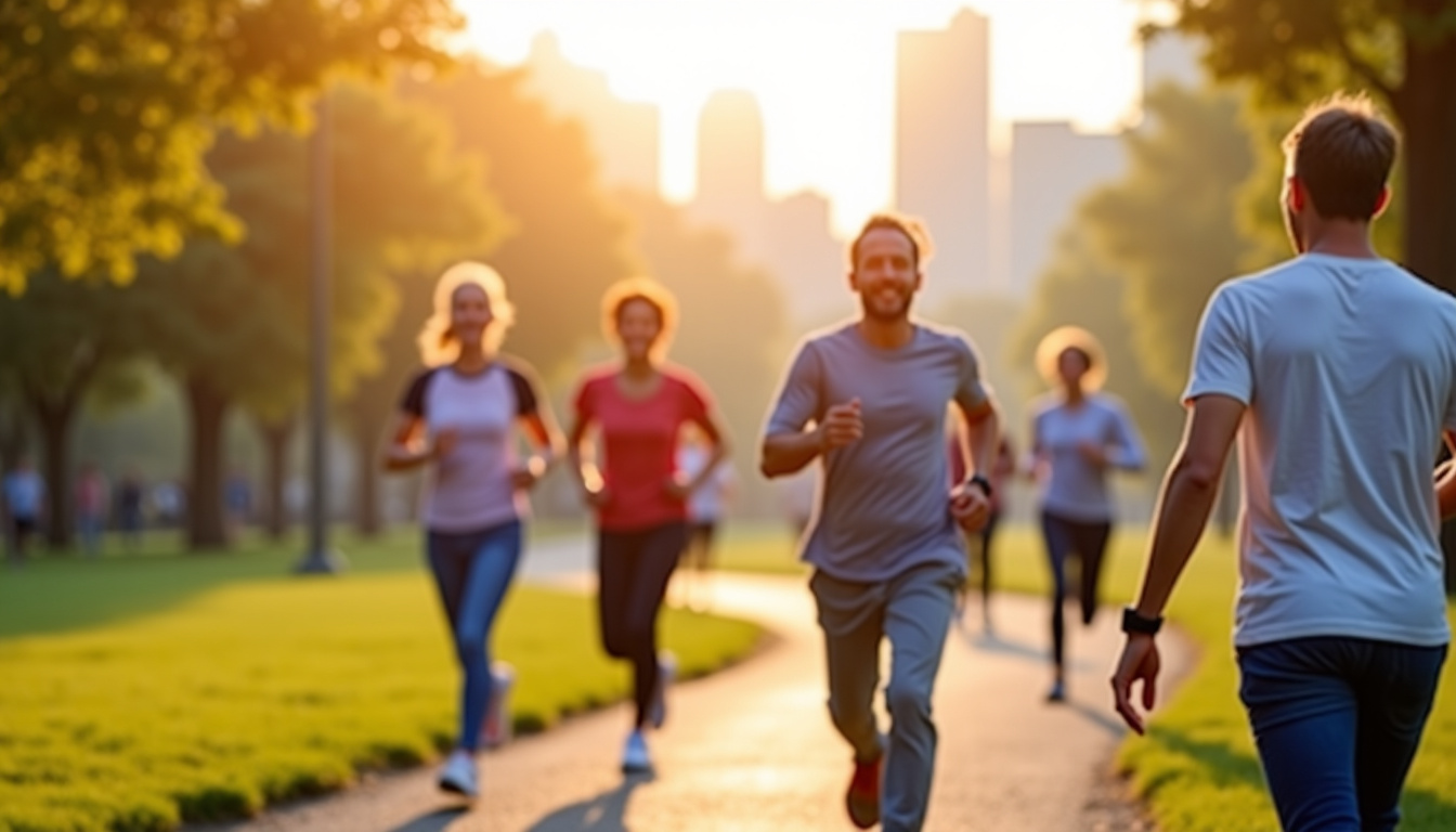 Illustration montrant des personnes pratiquant différentes activités de prévention d