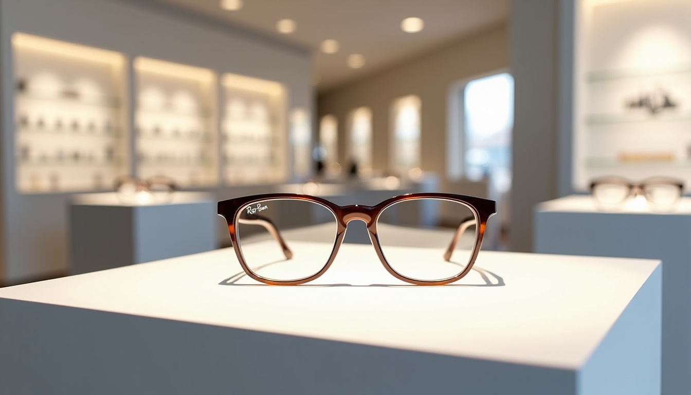 Lunettes connectées Ray-Ban Meta en exposition dans un magasin d