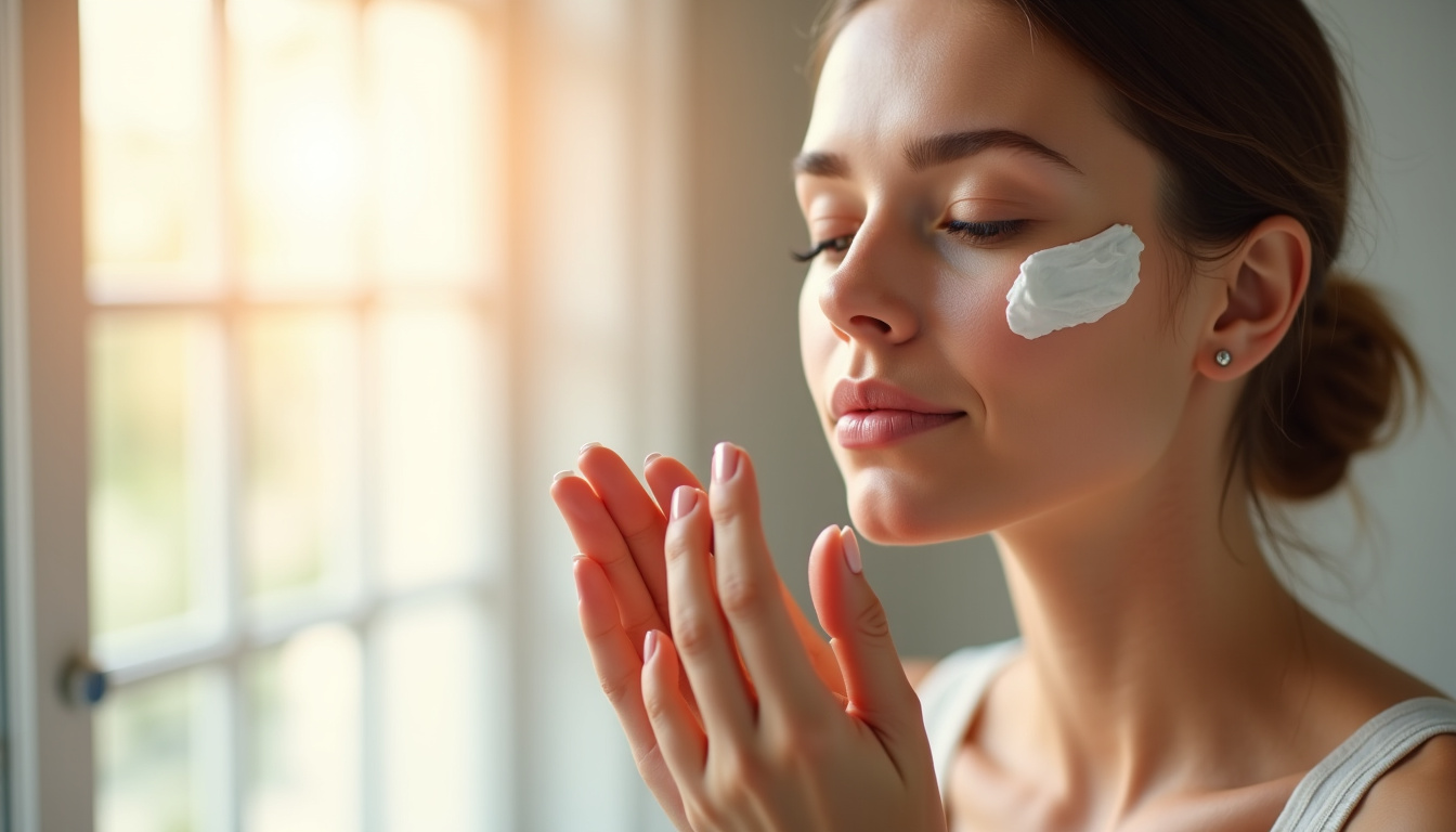Patient suivant les consignes post-seance de mésothérapie, avec application de crème douce