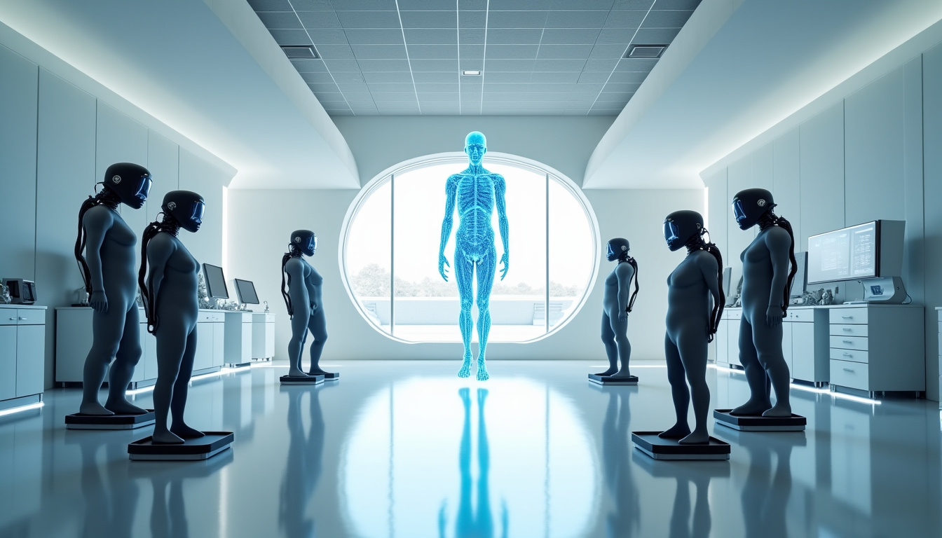 Vue d’un laboratoire expérimental du LBA avec capteurs de mouvement et simulations numériques