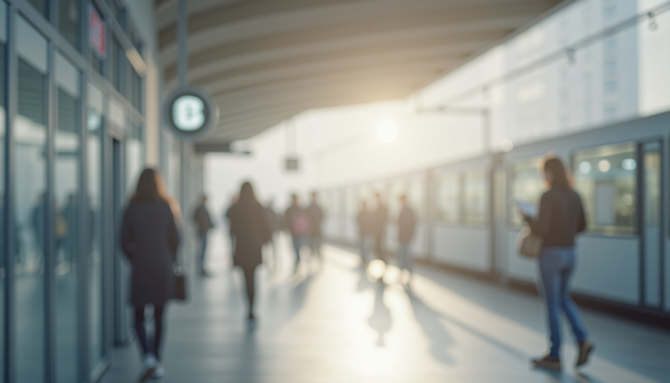 Arrêt du tram B à l