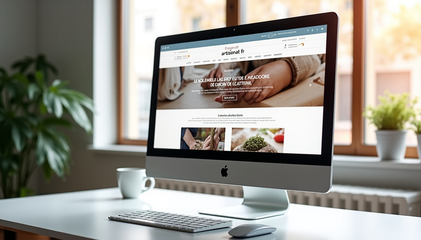 Interface du site artisanat.fr avec navigation vers le magazine et les services pour artisans