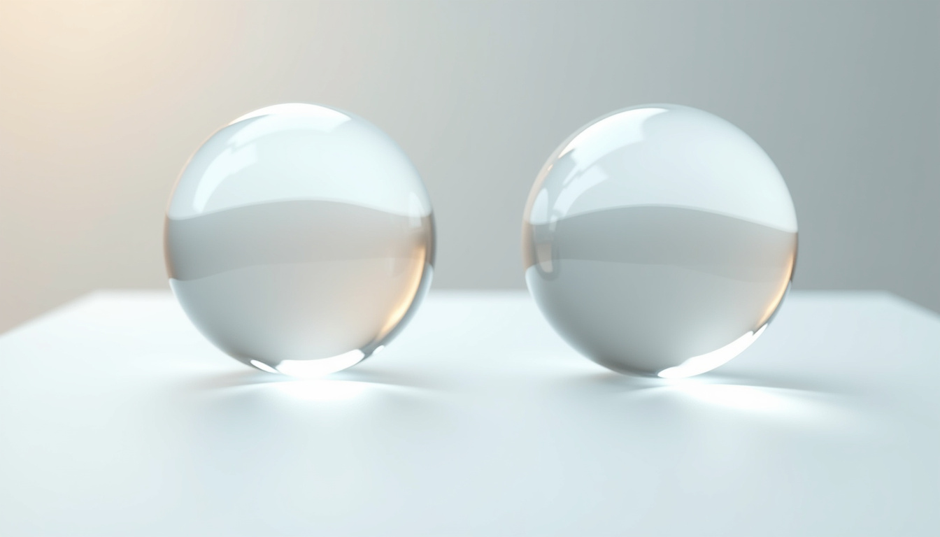 Représentation du champ visuel avant et après l