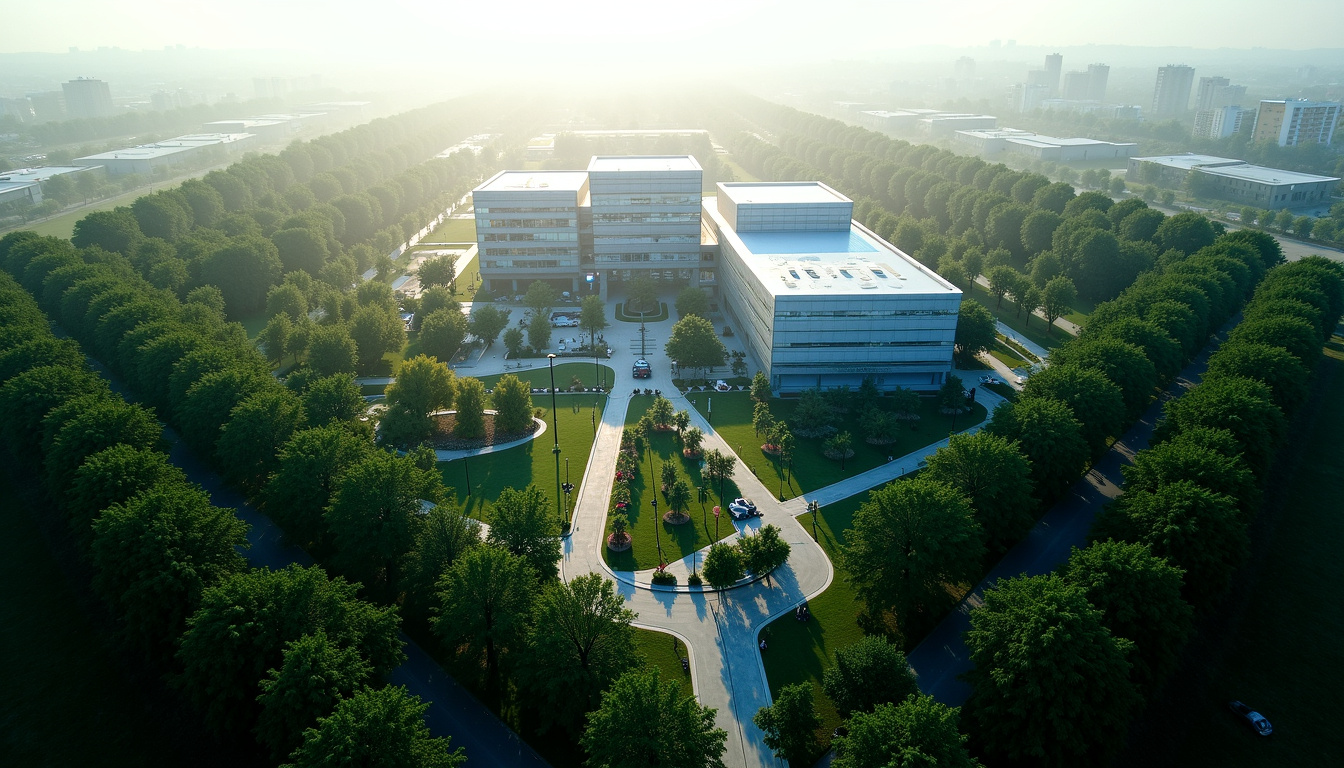 Vue aérienne du centre de lutte contre le cancer de l